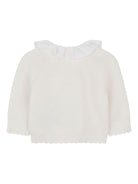 Set tuta e pantaloni sportivi per neonata Chloé Kids bianco con colletto con ruches - Rubino Kids