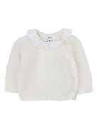 Set tuta e pantaloni sportivi per neonata Chloé Kids bianco con colletto con ruches - Rubino Kids