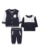 Set tuta per neonato Boss Kids blu con design color - block - Rubino Kids
