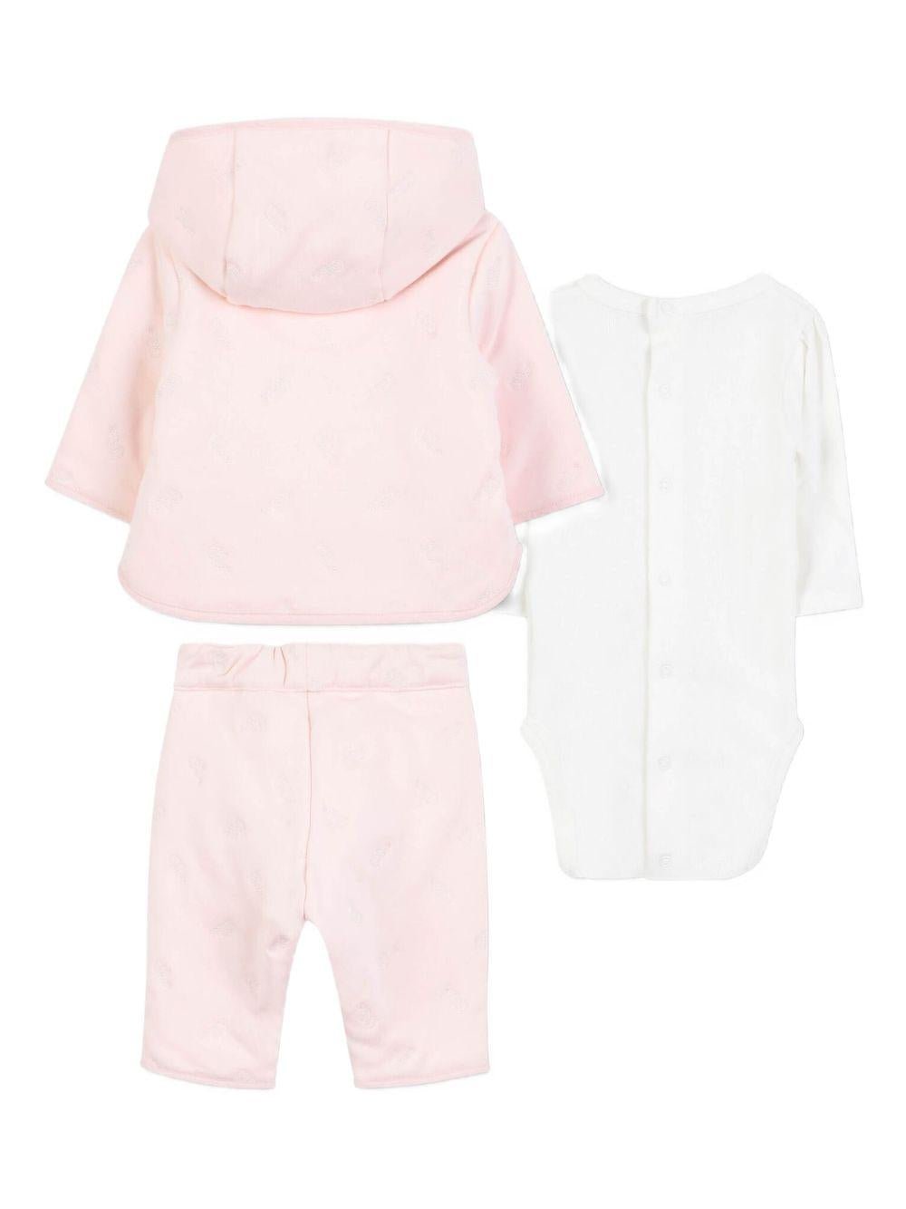 Set tuta sportiva e tutina per neonata Chloé Kids rosa con design a maniche lunghe - Rubino Kids