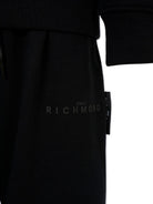 Set tuta sportiva per bambina John Richmond Junior nera con stampa del logo - Rubino Kids