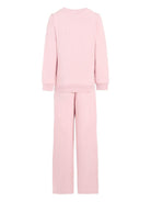 Set tuta sportiva per bambina John Richmond Junior rosa con logo glitterato - Rubino Kids