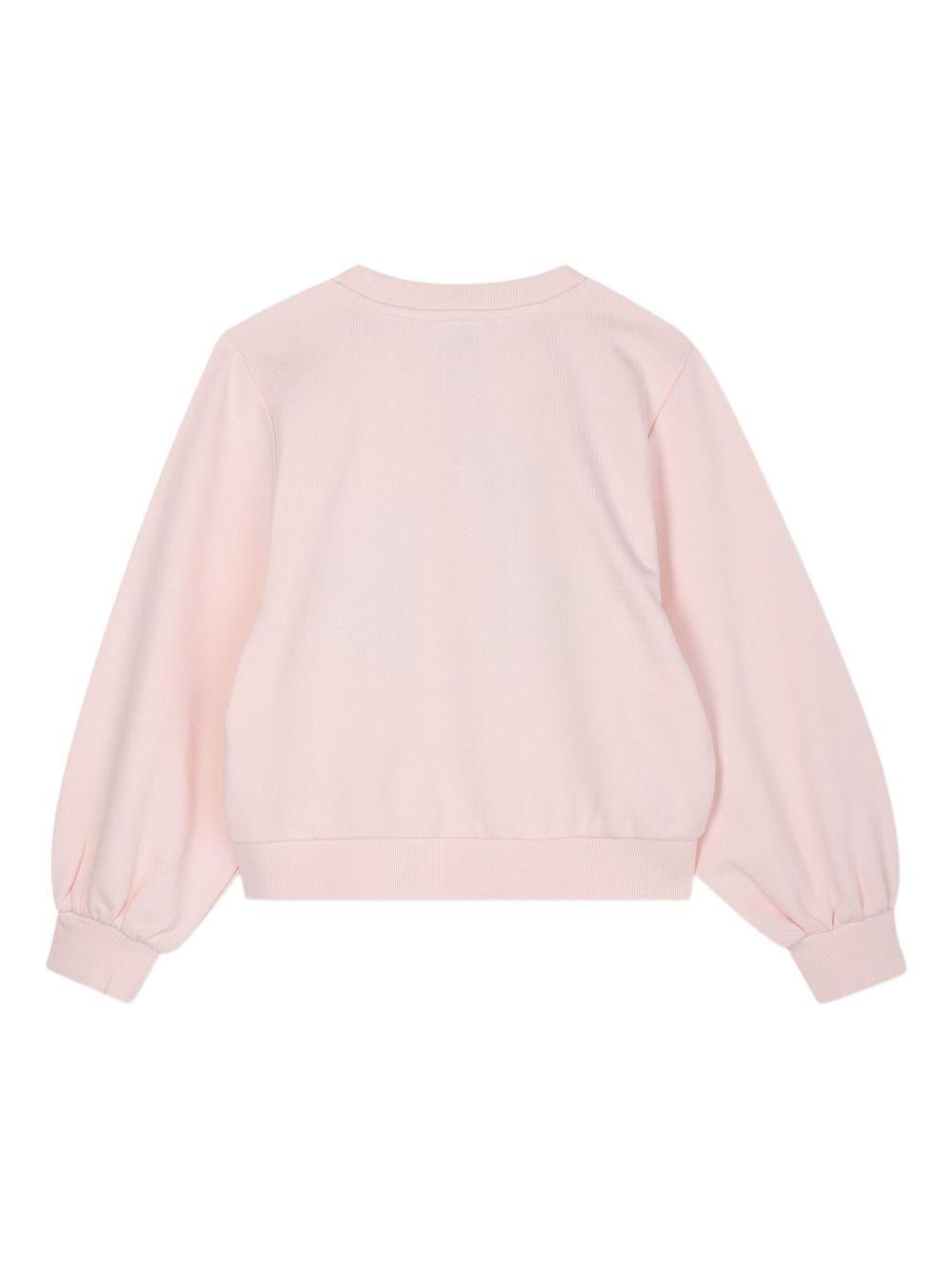 Set tuta sportiva per bambina Kenzo Kids rosa con logo Kenzo - Rubino Kids