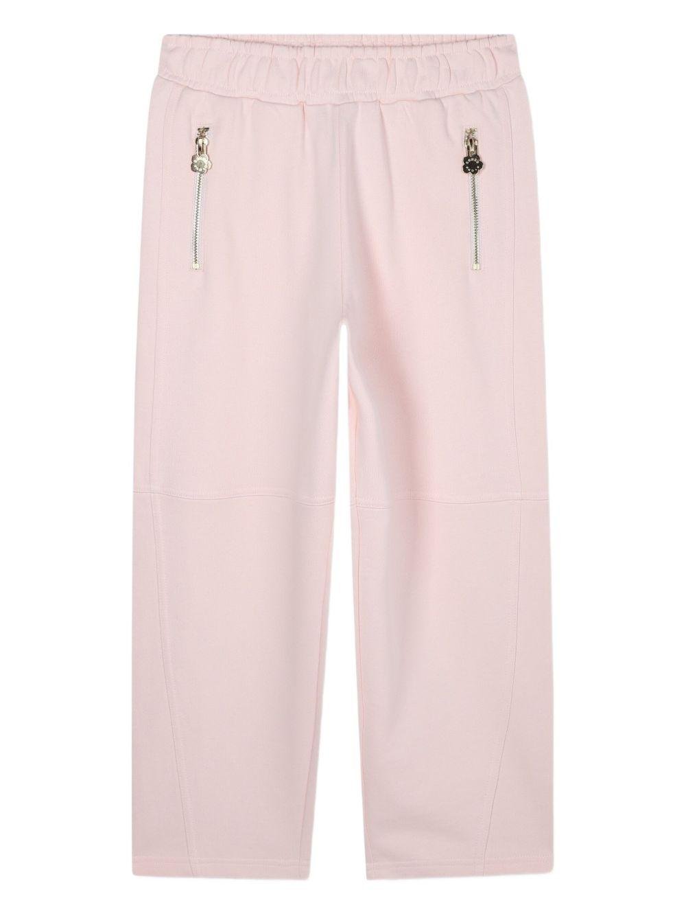 Kenzo Kids pink elastic waist joggers for girls | Offer Price