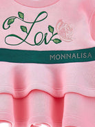 Set tuta sportiva per bambina Monnalisa rosa con ruches - Rubino Kids