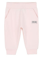 Set tuta sportiva per neonata Kenzo Kids rosa con stampa con logo posteriore - Rubino Kids