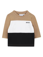 Set tuta sportiva per neonato Boss Kids beige con design color - block - Rubino Kids