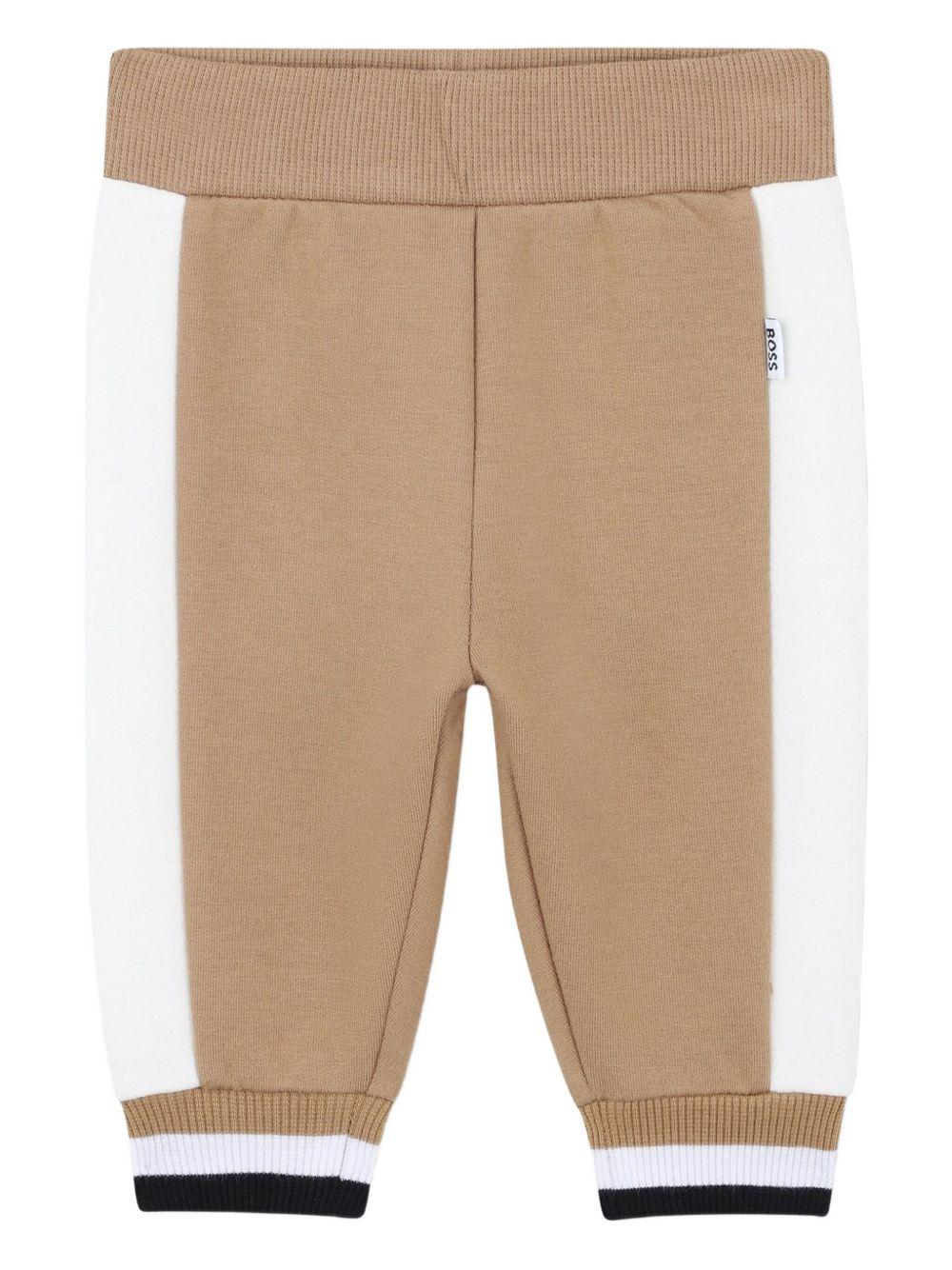 Set tuta sportiva per neonato Boss Kids beige con design color - block - Rubino Kids