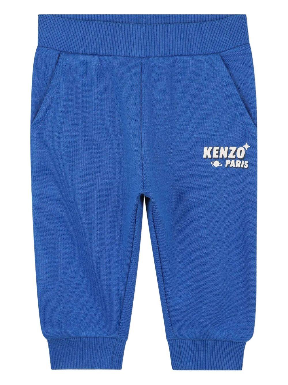 Set tuta sportiva per neonato Kenzo Kids blu con design stampa - Rubino Kids