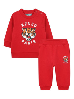 Set tuta sportiva per neonato Kenzo Kids rosso con logo