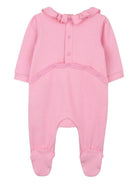 Set tutina bavaglino e cappellino per neonata Givenchy Kids rosa con logo ricamato - Rubino Kids