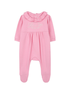 Set tutina bavaglino e cappellino per neonata Givenchy Kids rosa con logo ricamato - Rubino Kids