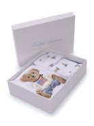 Set tutina bavaglino e cappellino per neonato Polo Ralph Lauren Kids bianco con stampa Teddy Bear - Rubino Kids