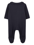 Set tutina cappellino e bavaglino per neonato Givenchy Kids blu con logo ricamato - Rubino Kids