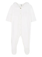 Set tutina cappello e berretto per neonata Chloé Kids bianco con cuciture tono su tono - Rubino Kids