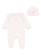 Set tutina con cappello abbinato per neonata ETRO KIDS rosa con motivo damascato - Rubino Kids