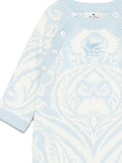 Set tutina con cappello abbinato per neonato ETRO KIDS azzurro con motivo damascato - Rubino Kids