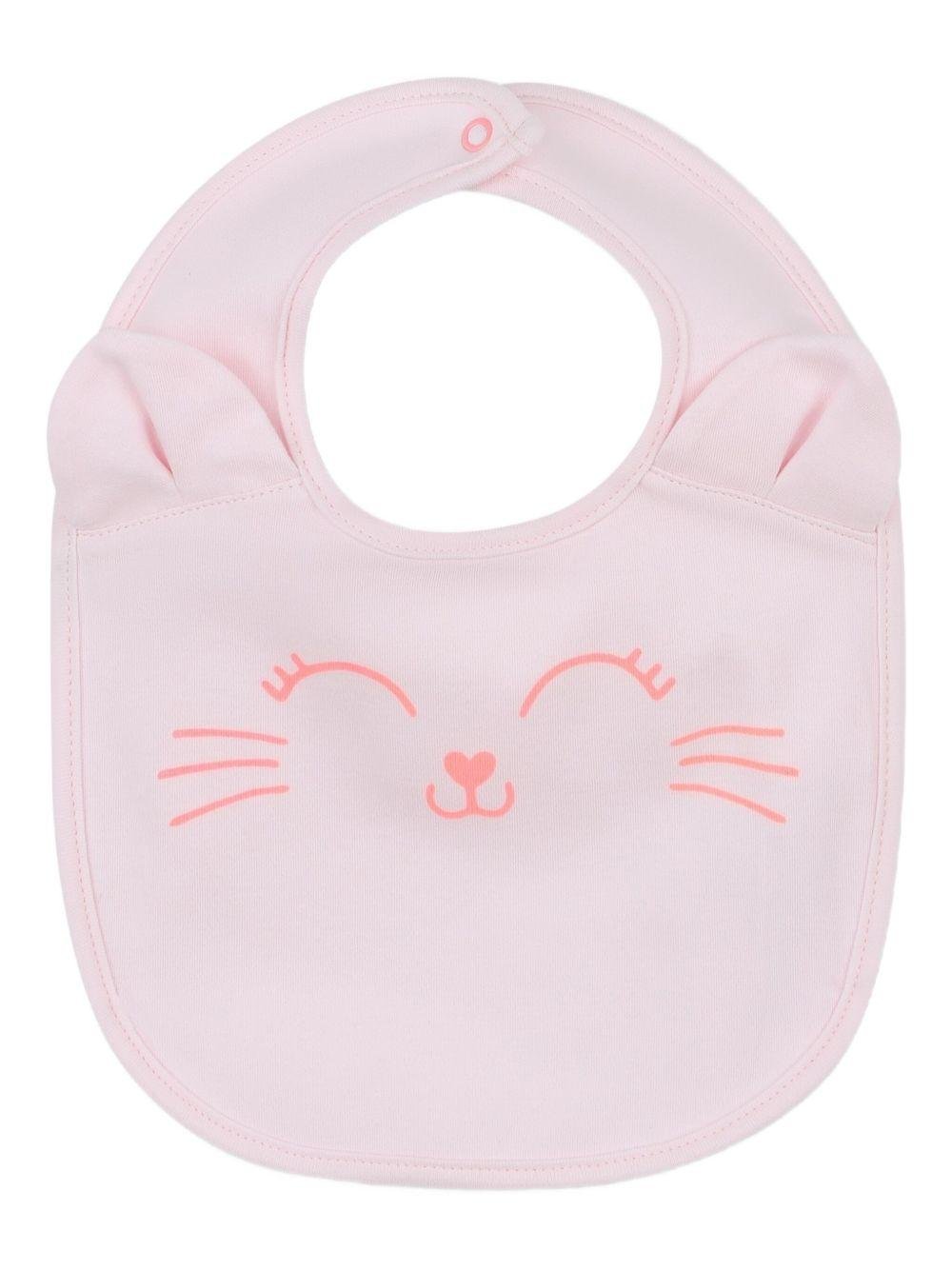 Set tutina e bavaglino per neonata Billieblush rosa con stampa love - Rubino Kids