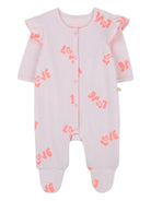 Set tutina e bavaglino per neonata Billieblush rosa con stampa love - Rubino Kids