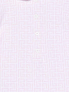 Set tutina e berretto per neonata Balmain Kids rosa con stampa geometrica - Rubino Kids