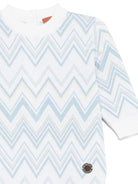 Set tutina e cappellino per neonato Missoni Kids azzurro con motivo a chevron - Rubino Kids