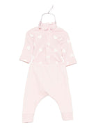 Set tutina e cardigan per neonata Petit Bateau rosa con motivo a cuori - Rubino Kids