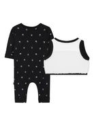Set tutina e gilet per neonato Boss Kids nero con motivo a pois - Rubino Kids