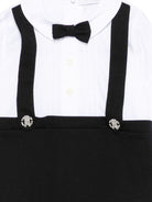 Set tutina e pantaloni per neonato Roberto Cavalli Kids nero con papillon abbinato - Rubino Kids