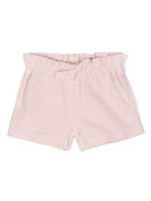 Shorts a coste per bambina Il Gufo rosa con dettaglio fiocco - Rubino Kids