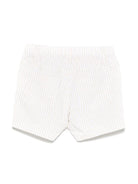 Shorts a righe per neonata Moschino Kids beige con passanti - Rubino Kids