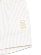 Shorts a righe per neonata Moschino Kids beige con passanti - Rubino Kids
