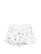 Shorts Acacia per bambina Molo bianchi con stampa fiori - Rubino Kids