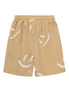 Shorts Amil per bambino Molo beige con stampa smile - Rubino Kids