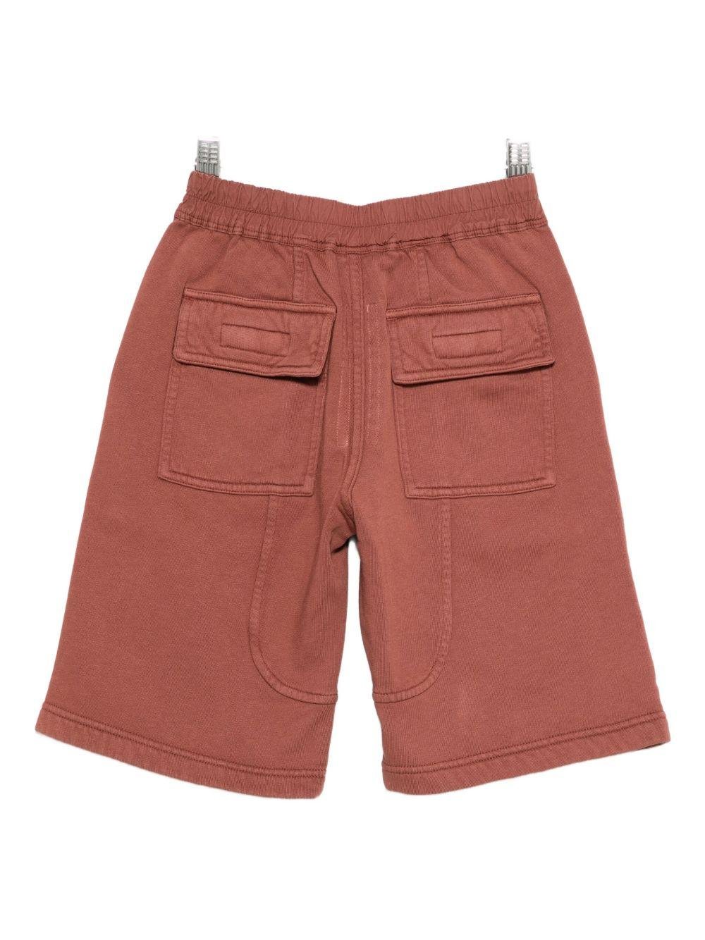 Shorts Cargo per bambino Rick Owens Kids marrone con ampia fascia elastica in vita - Rubino Kids