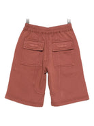 Shorts Cargo per bambino Rick Owens Kids marrone con ampia fascia elastica in vita - Rubino Kids