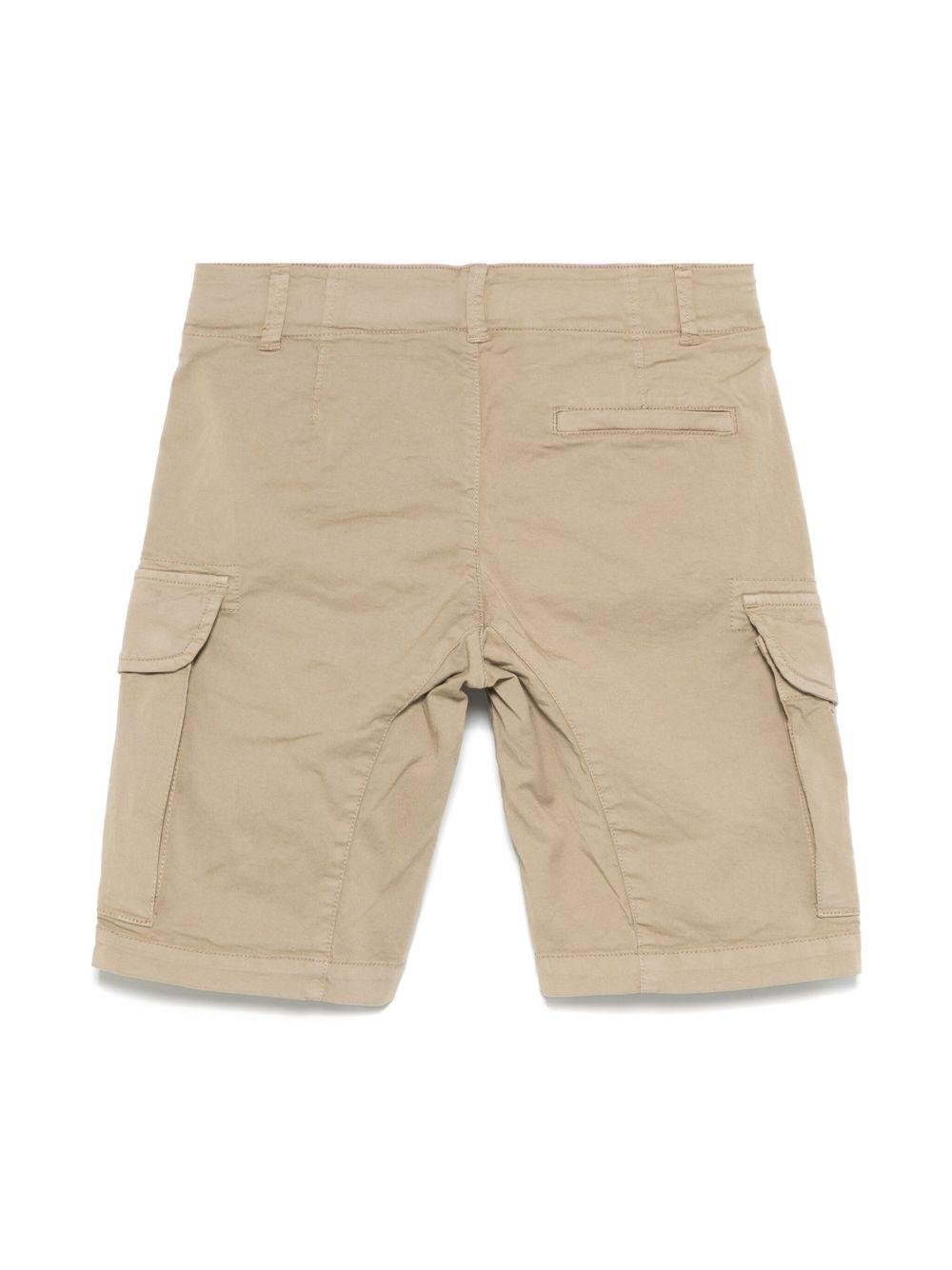 Shorts con applicazione Lens per bambino C.P. Company Kids beige con zip nascosta - Rubino Kids