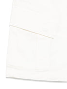 Shorts con applicazione Lens per bambino C.P. Company Kids bianco con zip nascosta - Rubino Kids