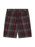 Shorts con logo per bambino Dolce & Gabbana Kids rosso con passanti per cintura - Rubino Kids
