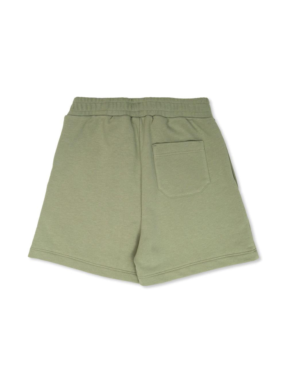 Shorts con stampa per bambino Golden Goose Kids verde con orlo dritto - Rubino Kids