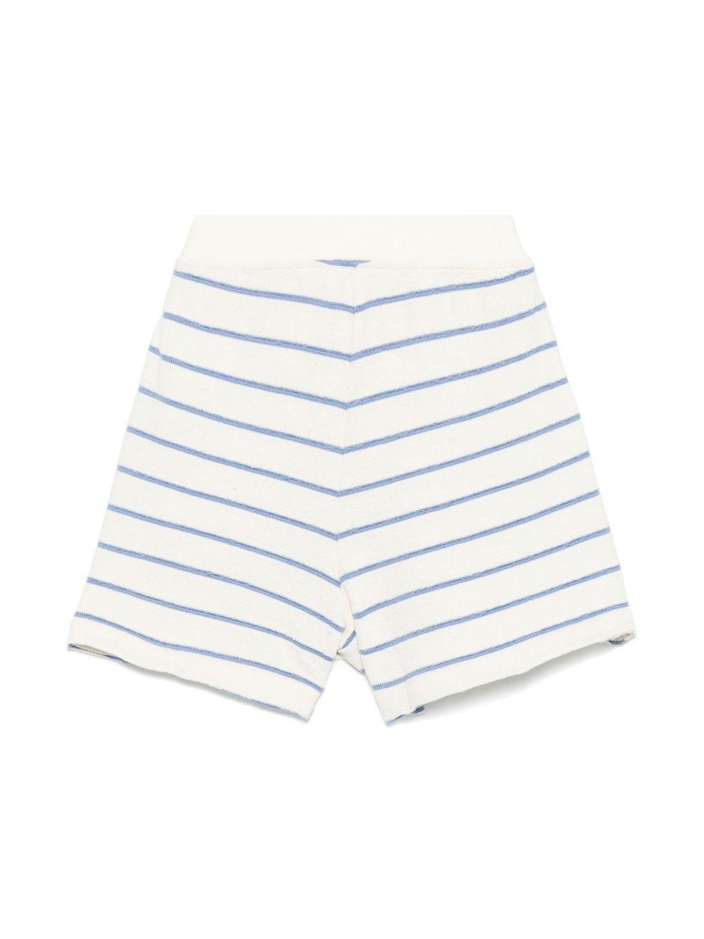 Shorts cornelia per bambina Bonpoint beige con motivo a righe - Rubino Kids