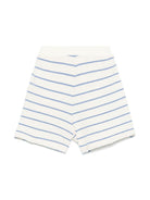Shorts cornelia per bambina Bonpoint beige con motivo a righe - Rubino Kids