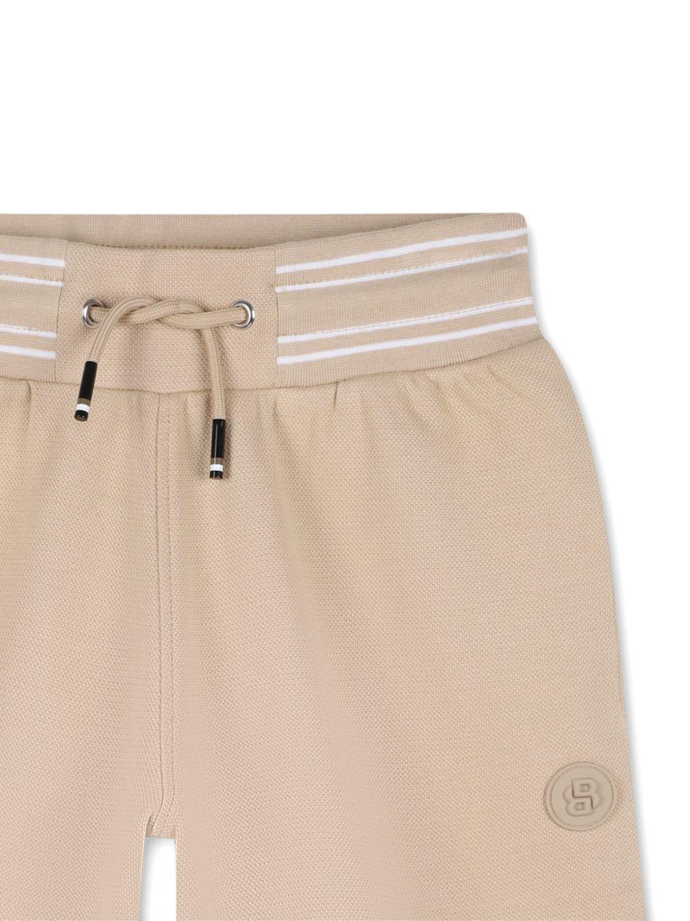 Shorts da bambino Boss Kids beige con motivo a righe - Rubino Kids
