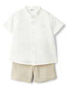 Shorts e camicia per neonato Il Gufo beige - Rubino Kids