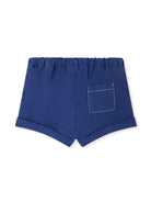 Shorts Ecady per neonata Bonpoint blu con tasca posteriore sagomata - Rubino Kids