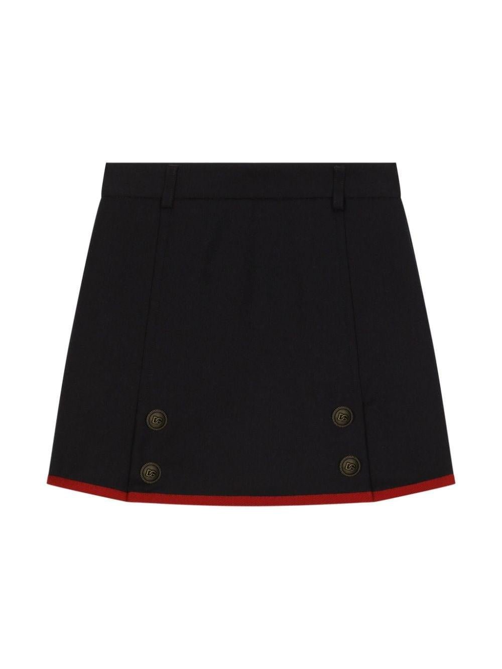 Shorts effetto gonna per bambina Dolce & Gabbana Kids blu con vita media - Rubino Kids