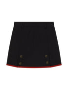 Shorts effetto gonna per bambina Dolce & Gabbana Kids blu con vita media - Rubino Kids