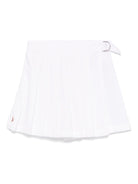 Shorts effetto gonna per bambina POLO RALPH LAUREN KIDS bianco a pieghe - Rubino Kids