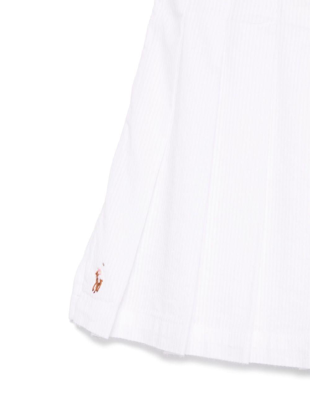 Shorts effetto gonna per bambina POLO RALPH LAUREN KIDS bianco a pieghe - Rubino Kids