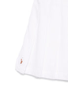 Shorts effetto gonna per bambina POLO RALPH LAUREN KIDS bianco a pieghe - Rubino Kids