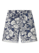 Shorts Erno per bambino Bonpoint blu con stampa fiori - Rubino Kids